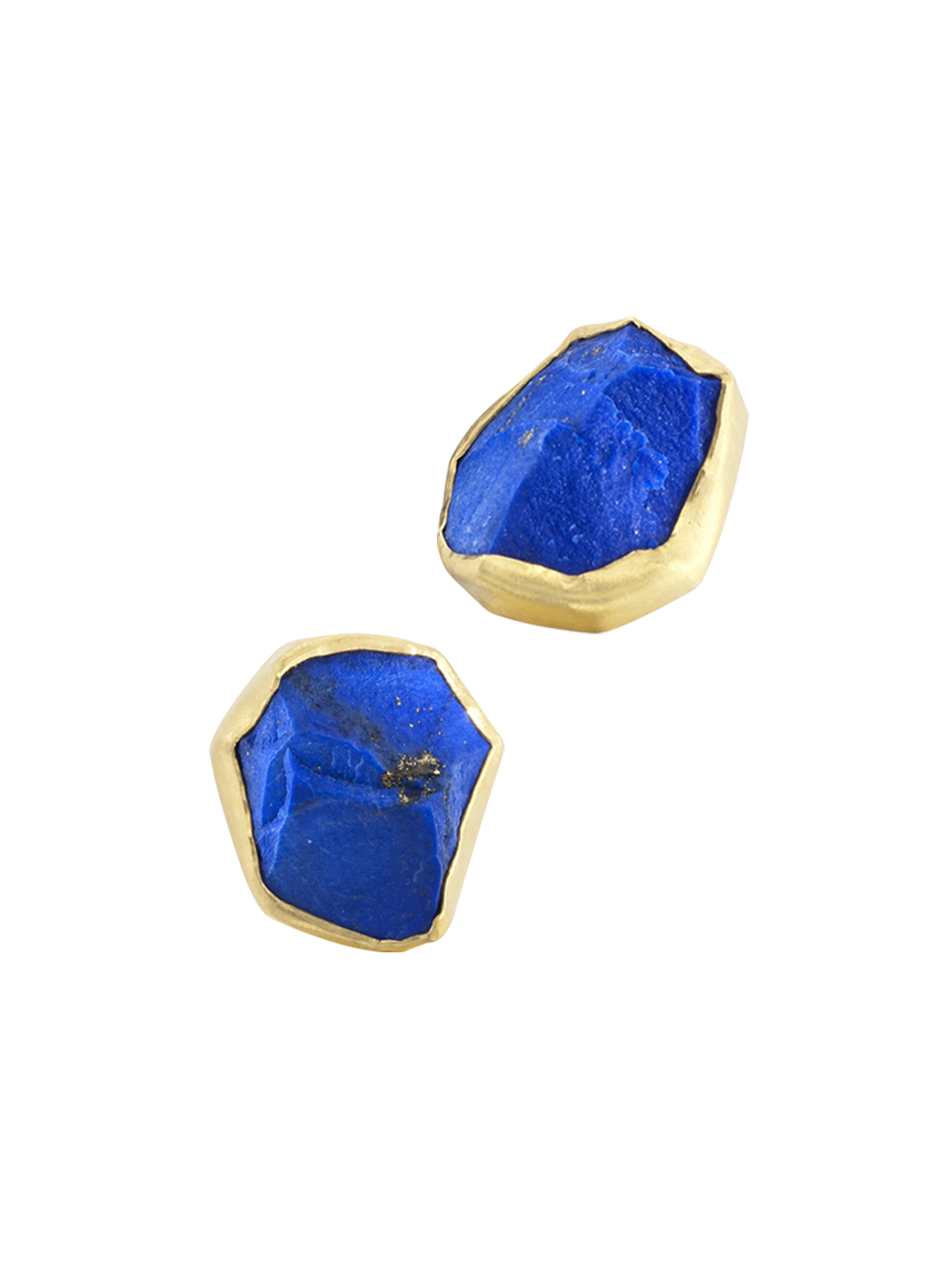 Rough lapis lazuli earrings